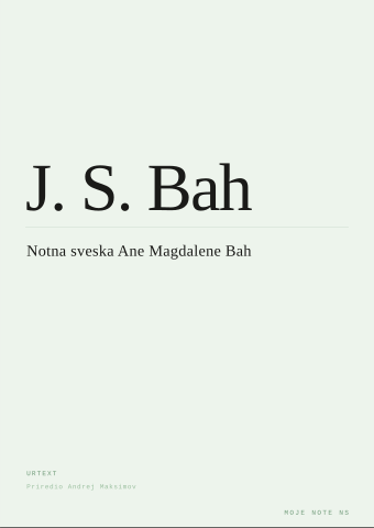 Notna sveska Ane Magdalene Bah