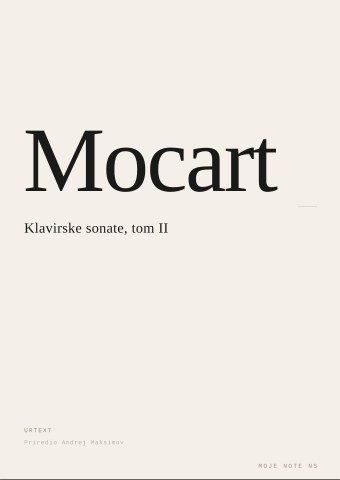 Klavirske sonate, tom II