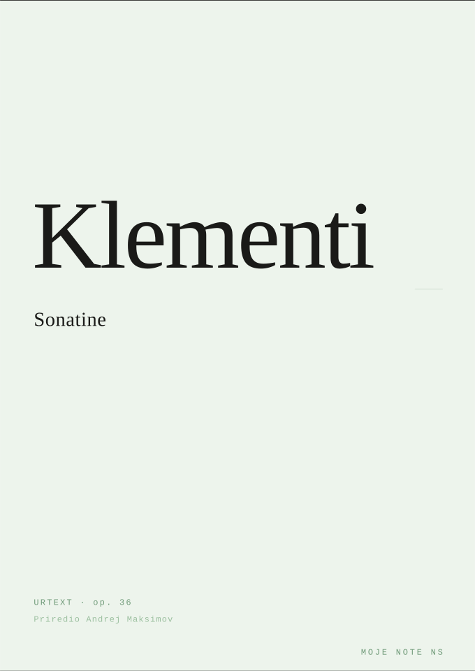 Naslovna strana — Sonatine